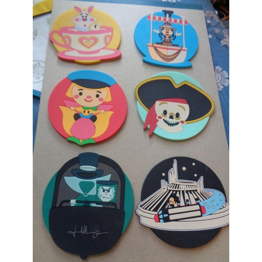 Disney Kingdom of Cute PVC Drink Coasters Jerrod Maruyama Set of 6